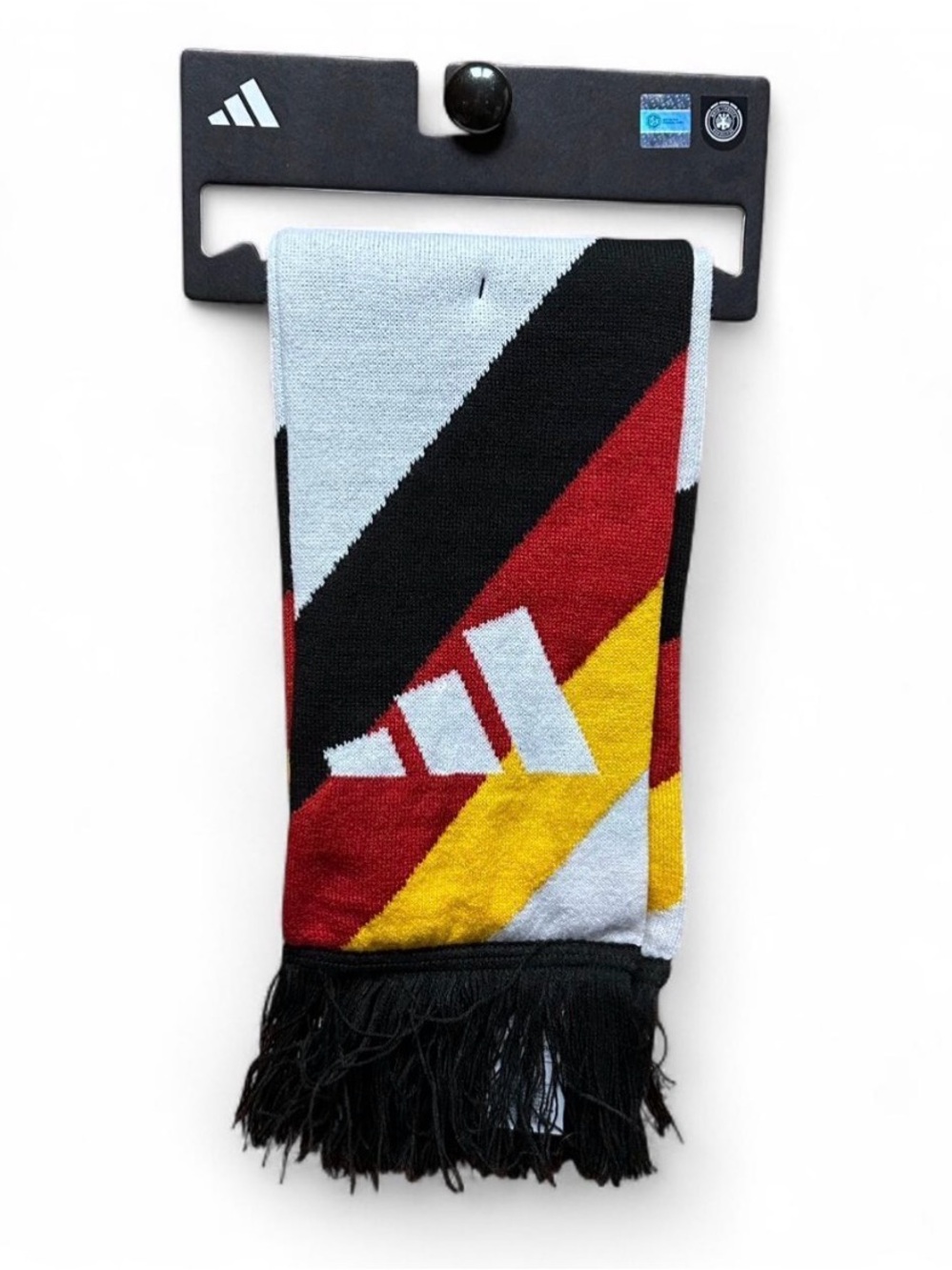 adidas Soccer Football Black Red Yellow Germany Graphic Knit Scarf World Cup New